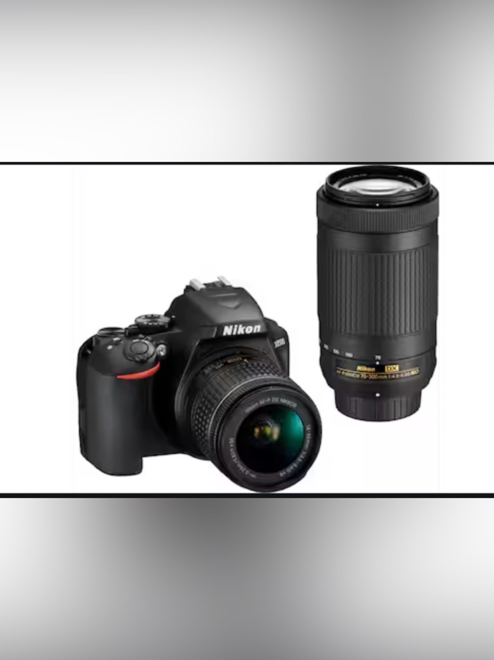 Nikon Black D3500 DSLR Video Two Lens Kit Camera